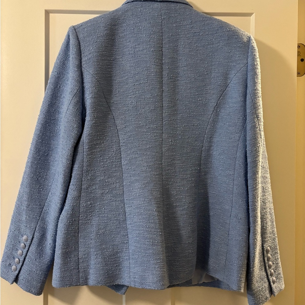 L'AGENCE Sky Blue Tweed Kenzie Blazer NWT - Picture 2 of 6